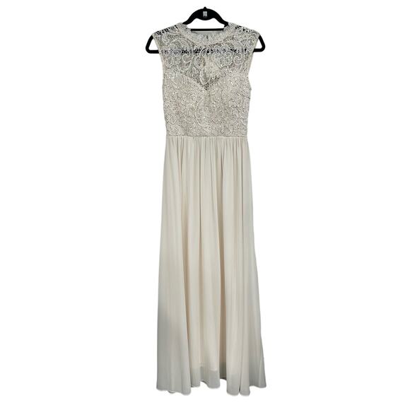 NWT Story: Lexington White Floral Lace Sequin Embellished Maxi Dress Small - Picture 1 of 7